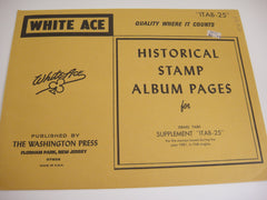 White Ace 1981 Israel Tab Singles Stamp Album Supplement ITAB-25