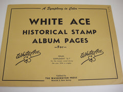 White Ace 1956 Israel Singles Stamp Album Supplement IS-7 NOS