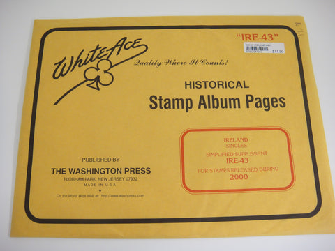 White Ace 2000 Ireland Stamp Singles Simplified Supplement IRE-43