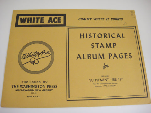 White Ace 1976 Ireland Stamp Singles Album Supplement IRE-19