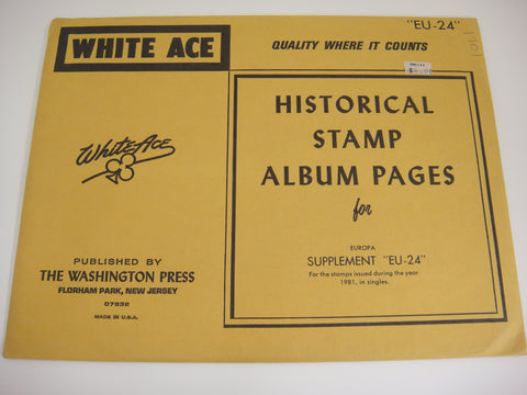 White Ace 1981 Europa Singles Stamp Album Supplement EU-24