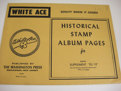 White Ace 1975 Europa Stamp Singles Album Supplement EU-18