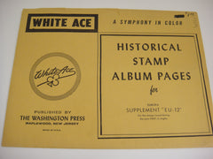 White Ace 1969 Europa Stamp Singles Album Supplement EU-12 NOS