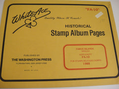 White Ace 1988 Faroe Islands Stamp Singles Album Supplement FA-10