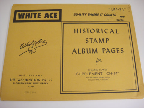 White Ace 1985 Channel Islands Stamp Singles Album Supplement CH-14