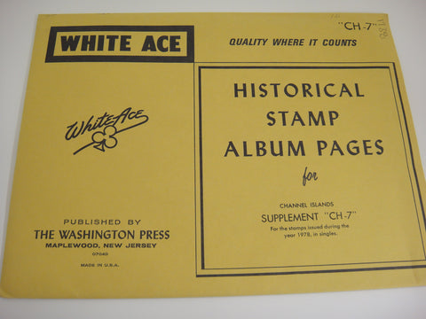 White Ace 1978 Channel Islands Stamp Album Supplement CH-7