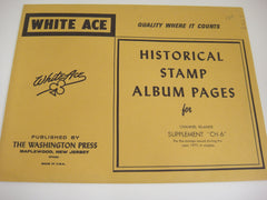 White Ace 1977 Channel Islands Stamp Singles Album Supplement CH-6 NOS