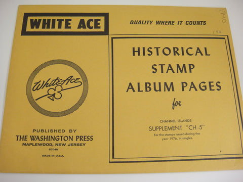 White Ace 1976 Channel Islands Stamp Album Supplement CH-5