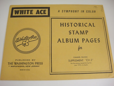 White Ace 1973 Channel Islands Stamp Album Supplement CH-2