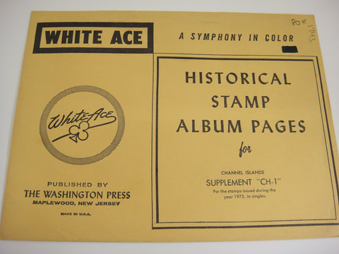 White Ace 1972 Channel Islands Stamp Album Supplement CH-1