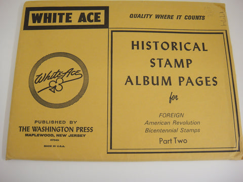 White Ace American Revolution Bicentennial Foreign Stamp Album Part 2 NOS
