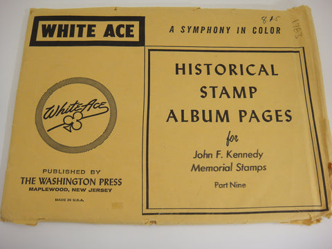 White Ace John F. Kennedy Stamp Supplement Part 9 Foreign NOS