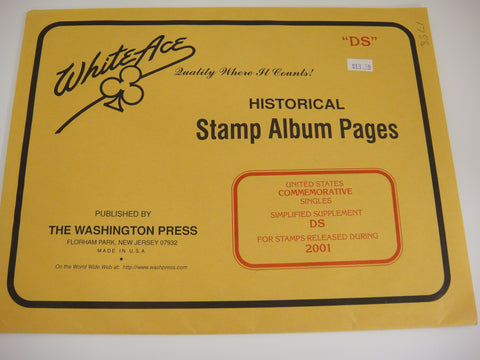 White Ace 2001 United States Commemorative Singles Simplified Supplement DS