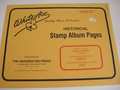 White Ace 1997 Regular Issue Singles Simplified Stamp Supplement USR-27