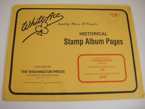 White Ace 2000 Commemorative Singles Simplified Stamp Supplement CS