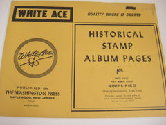 White Ace 1976 Commemorative Plate Blocks Simplified Supplement United States PB-28s