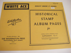 White Ace 1980 United States Christmas Seals Stamps Album Supplement CS-9