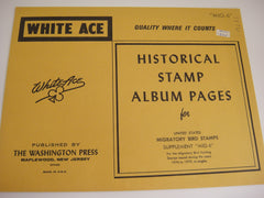 White Ace Migratory Bird Stamps Album Supplement United States 1976-1979 MIG-6