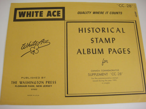 White Ace 1983 Canada Commemorative Singles Stamp Supplement CC-28 NOS