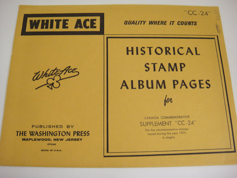 White Ace 1979 Canada Commemorative Singles Stamp Supplement CC-24 NOS