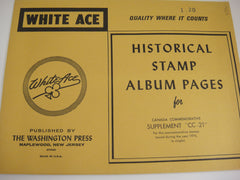 White Ace 1976 Canada Commemorative Singles Stamp Supplement CC-21
