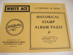 White Ace 1973 Canada Commemorative Singles Stamp Supplement CC-18 NOS