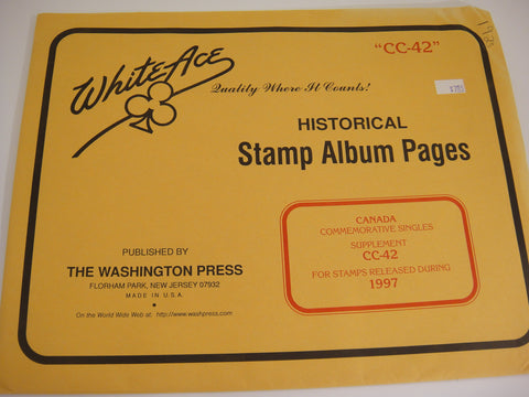 White Ace 1997 Canada Commemorative Singles Stamp Supplement CC-42