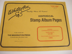 White Ace 1994 Canada Commemorative Singles Stamp Supplement CC-39 NOS