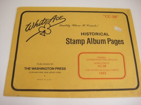 White Ace 1993 Canada Commemorative Singles Supplement CC-38
