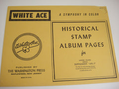 White Ace 1972-1973 Air Mail Plate Blocks Stamp Supplement United States APL-7