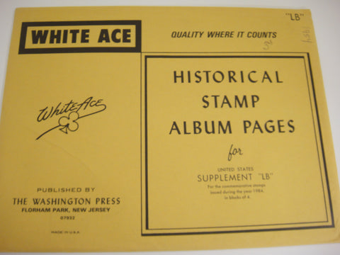 White Ace 1984 Commemorative Blocks of 4 Supplement United States LB NOS