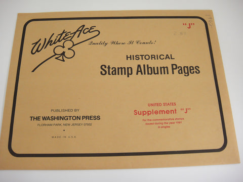 White Ace 1981 United States Commemorative Singles Supplement  J