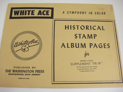 White Ace 1967 Commemorative Plate Blocks Complete Supplement United States PB-19