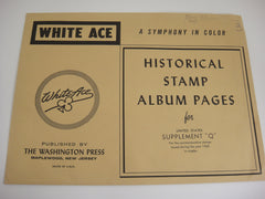 White Ace 1962 United States Commemorative Singles Supplement Q NOS