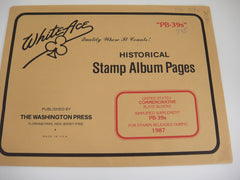 White Ace 1987 United States Commemorative Plate Blocks Simplified Supplement PB-39s