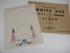 White Ace 8 Blank Pages For United States Blocks NOS