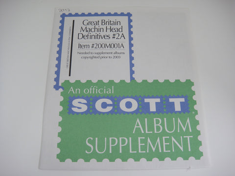 Scott 2002 Great Britain Machin Head Definitives 2A Revised 200M001A