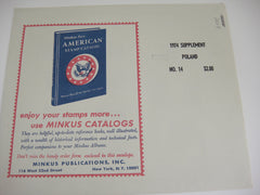 Minkus 1974 Poland Stamp Album Supplement 14 NOS