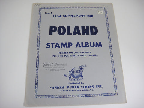 Minkus 1964 Poland Stamp Album Supplement 4 NOS