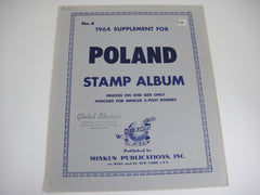 Minkus 1964 Poland Stamp Album Supplement 4 NOS