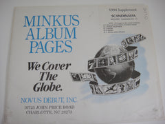 Minkus 1994 Scandinavia Stamp Album Supplement Vol. 1-5 NOS