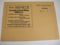 Minkus 1976 Switzerland Stamp Album Supplement 19 NOS