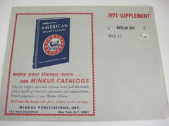 Minkus 1972 Vatican City Stamp Album Supplement 14 NOS