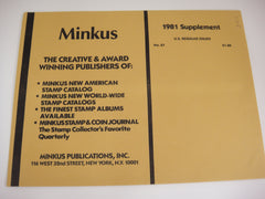 Minkus 1981 United States Regular Issues Stamp Album Supplement 27 NOS
