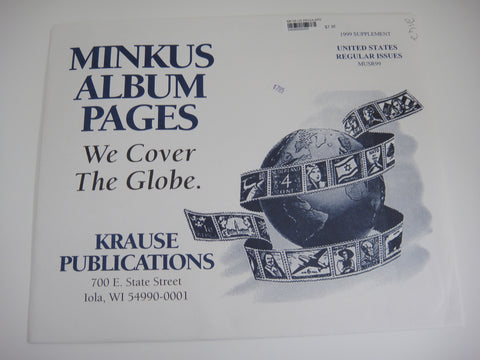 Minkus 1999 United States Regular Issues Stamp Album Supplement MUSR99 NOS
