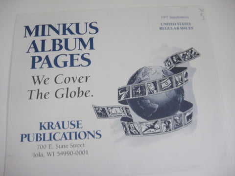 Minkus 1997 United States Regular Issues Stamp Album Supplement MUSR97 NOS