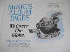 Minkus 1996 United States Regular Issues Stamp Album Supplement MUSR96 NOS