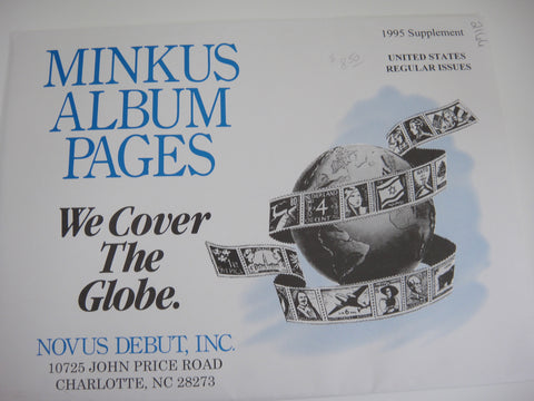 Minkus 1995 United States Regular Issues Stamp Album Supplement MUSR95 NOS