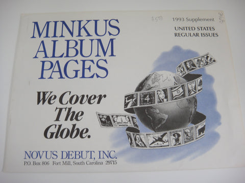 Minkus 1993 United States Regular Issues Stamp Album Supplement MUSR93