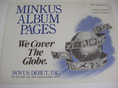 Minkus 1990 United States Plate Blocks Supplement NOS
